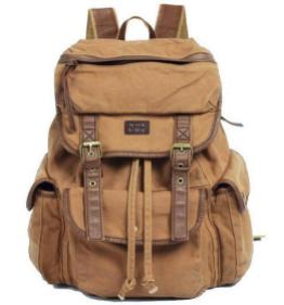 Backpack Laptop Cokelat Kanvas IDR 275.200