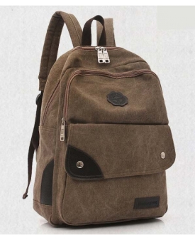 Backpack Laptop Cokelat Kanvas Bima IDR 295.000